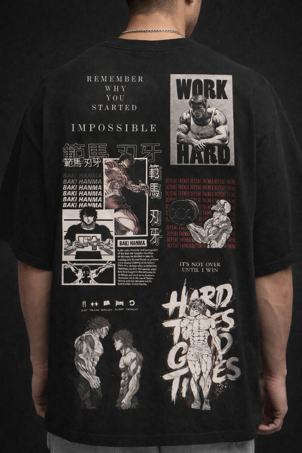 Hard Work Aura Oversize T-Shirt